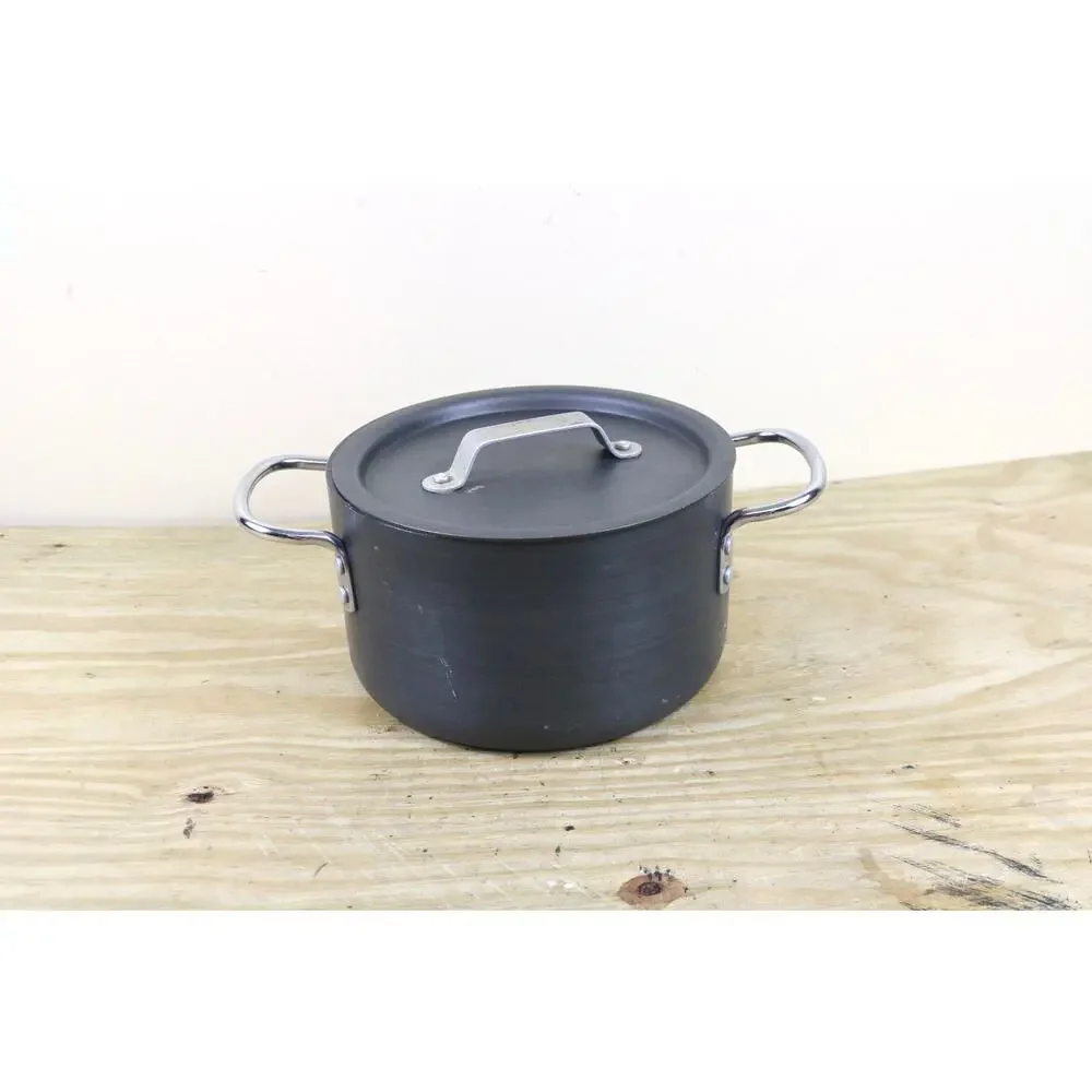 Anolon Professional Meyer 3.5 Quart Gray Hard Anodized Stockpot Pot with Lid USA